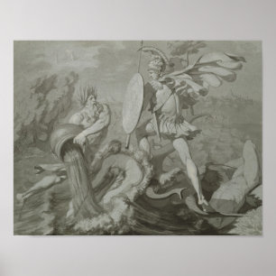 Kampf gegen Achilles mit dem Fluss Scamander Poster