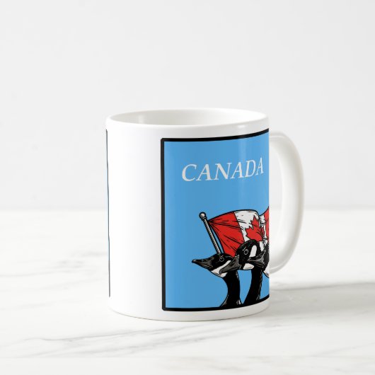 Kampf gegen angry kanadische Gänse Patriotisches K Kaffeetasse (VorderseiteRechts)