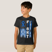 Kampf gegen Ataxie-Bewusstsein Patriotic USA Ameri T-Shirt (Vorne ganz)