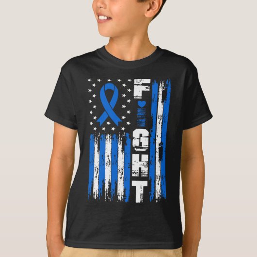 Kampf gegen Ataxie-Bewusstsein Patriotic USA Ameri T-Shirt (Vorderseite)