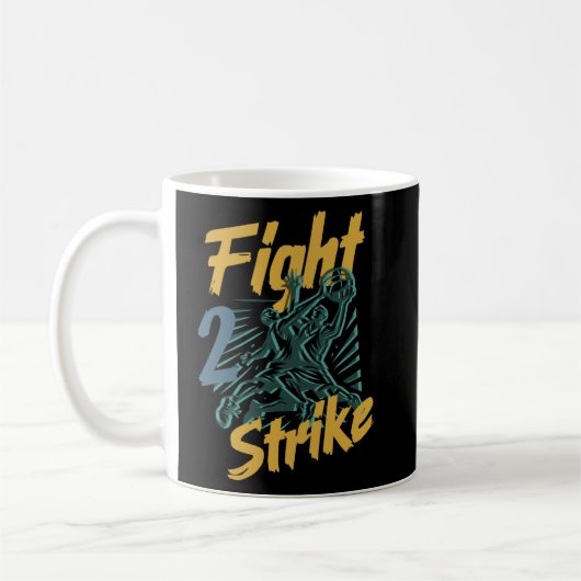 Kampf gegen Basketball Grafik Kaffeetasse (Links)