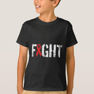 Kampf gegen Blutkrebs - Militärisches rotes Bewuss T-Shirt