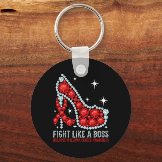 Kampf gegen Blutkrebs wie ein Boss-Multiples Myelo Schlüsselanhänger (Vorderseite)
