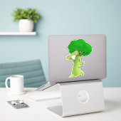 Kampf gegen Broooccccoolllliiii! Broccoli Sticker (Laptop auf Schreibtisch)