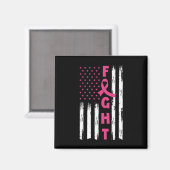 Kampf gegen Brustkrebs Amerikas Flaggenkrebs Magnet (Vorderseite/Rückseite)