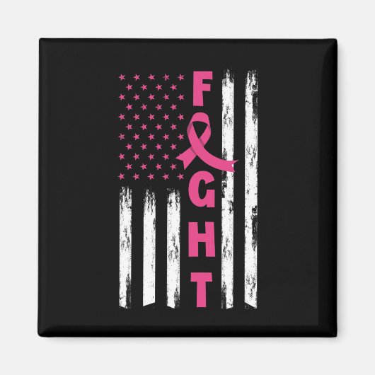 Kampf gegen Brustkrebs Amerikas Flaggenkrebs Magnet (Vorne)