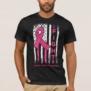 Kampf gegen Brustkrebs-Bewusstsein durch Flag T-Shirt