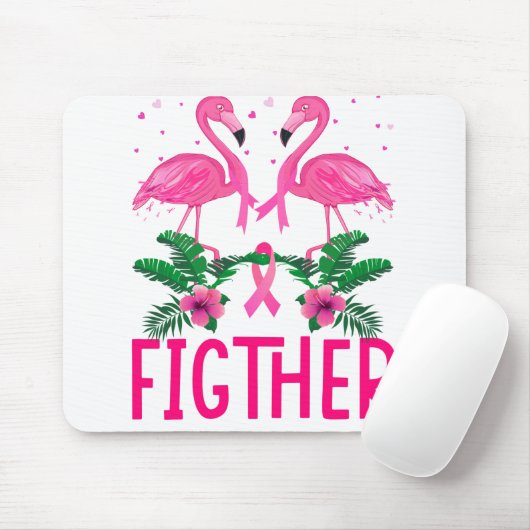 Kampf gegen Brustkrebs Bewusstsein für Flamingo-T  Mousepad (Mit Mouse)