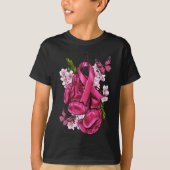 Kampf gegen Brustkrebs Bewusstsein rosa Boxhandsch T-Shirt (Vorderseite)