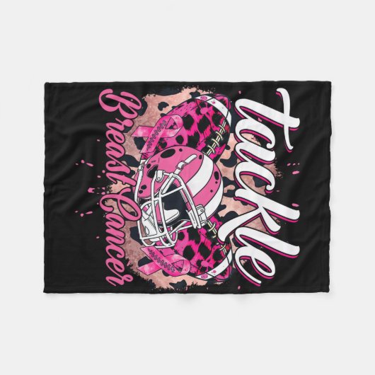 Kampf gegen Brustkrebs-Bewusstseinsbildung Helm Pi Fleecedecke (Vorderseite (Horizontal))