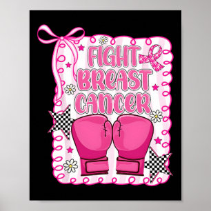 Kampf gegen Brustkrebs Boxhandschuhe Rosa Band Kri Poster