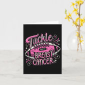 Kampf gegen Brustkrebs Fußball Rosa Band Bewusstse Karte (Gelbe Blume)