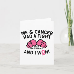 Kampf gegen Brustkrebs I Won Breast Cancer Survivo Karte