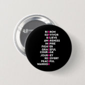 Kampf gegen Brustkrebs noch immer stark Brustkrebs Button (Vorne & Hinten)