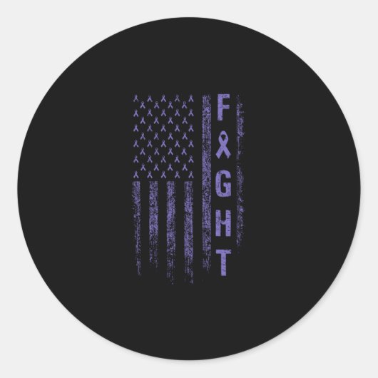 Kampf gegen das Bauchspeicheldrüsenkrebs in den US Runder Aufkleber (Vorderseite)