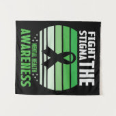 Kampf gegen das psychische Bewusstsein für Stigma Wandteppich (Vorderseite (Horizontal))