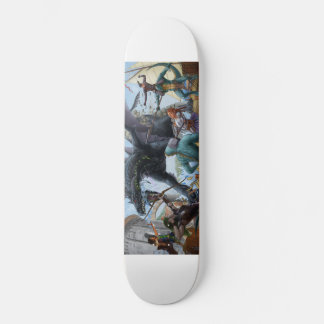 Kampf gegen das schwarze Drachenfreibord Skateboard