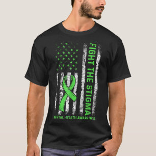 Kampf gegen das Stigma US-amerikanische Fahne für T-Shirt