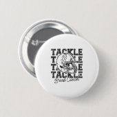 Kampf gegen den Brustkrebs im Fußball Button (Vorne & Hinten)
