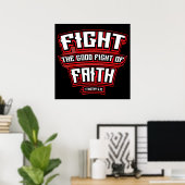 Kampf gegen den guten Kampf gegen den Glauben Chri Poster (Heimbüro)
