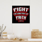 Kampf gegen den guten Kampf gegen den Glauben Chri Poster (Küche)