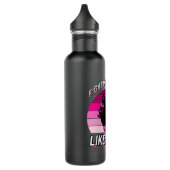 Kampf gegen den Krebs wie ein Brustkrebs-Krieger f Edelstahlflasche (Links)