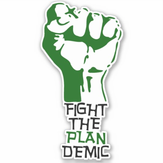 Kampf gegen den Plan Demic Custom Cut Sticker (Vorderseite)