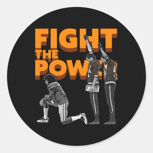 Kampf gegen den Power Black Power Salute Sticker (Vorderseite)