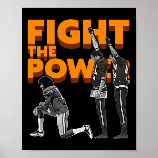Kampf gegen den Power Black Power Salute Sticker Poster (Vorne)
