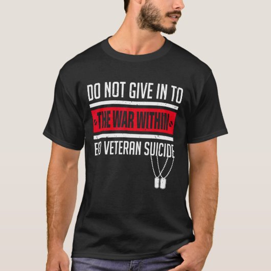 Kampf gegen den Veteran Suizid Ptsd Bewusstsein 22 T-Shirt (Vorderseite)