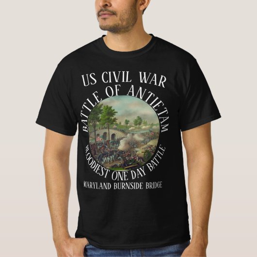 KAMPF GEGEN DIE ANTIETAM-BRÜCKE DES ZIVILEN KRIEGE T-Shirt (Vorderseite)