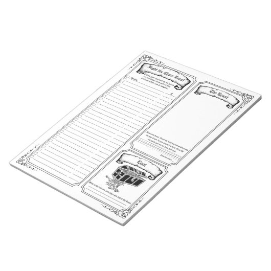 Kampf gegen die Brustblase Notizblock (angewinkelt)