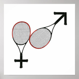 Kampf gegen die Sexes Tennis Poster