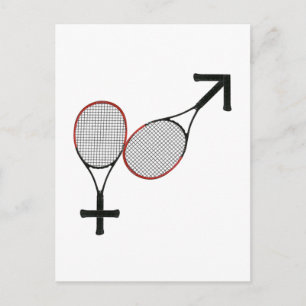 Kampf gegen die Sexes Tennis Postkarte