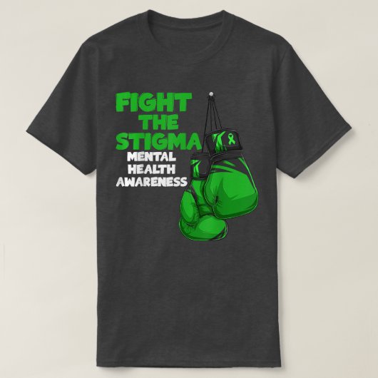 Kampf gegen die Stigma Green Ribbon Booking psychi T-Shirt (Design vorne)