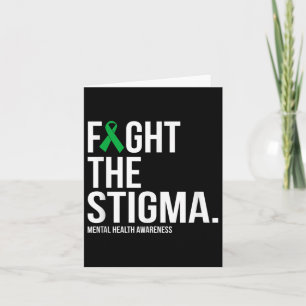 Kampf gegen die Stigma Green Ribbon Mental Health  Karte