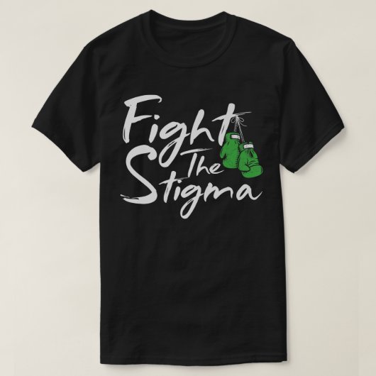 Kampf gegen die Stigma Green Ribbon Mental Health  T-Shirt (Design vorne)