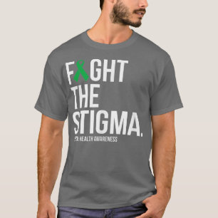 Kampf gegen die Stigma Green Ribbon Mental Health  T-Shirt