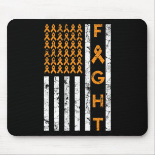 Kampf gegen die US-amerikanische Flagge Orange Rib Mousepad