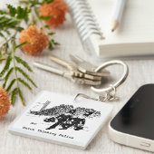 Kampf gegen einen Brand auf der Polizeistation. Po Schlüsselanhänger (Vorderseite rechts)