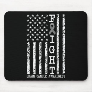 Kampf gegen Hirnkrebs Bewusstsein Amerikanische Fl Mousepad
