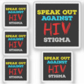 Kampf gegen HIV-Stigma - Aids-Bewusstsein Aufkleber (Vorderseite)