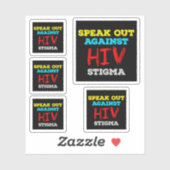Kampf gegen HIV-Stigma - Aids-Bewusstsein Aufkleber (Blatt)