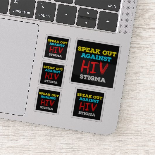 Kampf gegen HIV-Stigma - Aids-Bewusstsein Aufkleber (Detail)