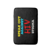 Kampf gegen HIV-Stigma - Aids-Bewusstsein Badematte (Vorderseite Vertikal)