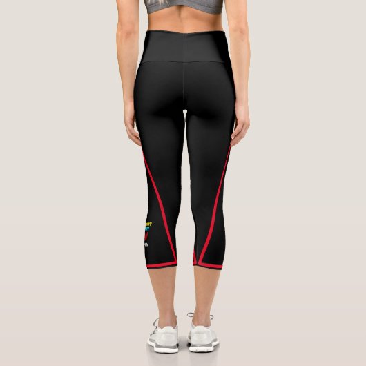 Kampf gegen HIV-Stigma - Aids-Bewusstsein Capri Leggings (Rückseite)