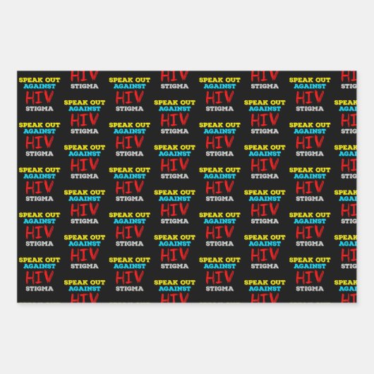 Kampf gegen HIV-Stigma - Aids-Bewusstsein Geschenkpapier Set (Vorderseite)