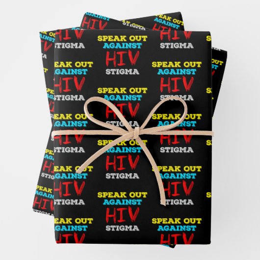 Kampf gegen HIV-Stigma - Aids-Bewusstsein Geschenkpapier Set (Beispiel)