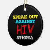 Kampf gegen HIV-Stigma - Aids-Bewusstsein Keramik Ornament (Links)