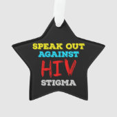 Kampf gegen HIV-Stigma - Aids-Bewusstsein Ornament (Rückseite)